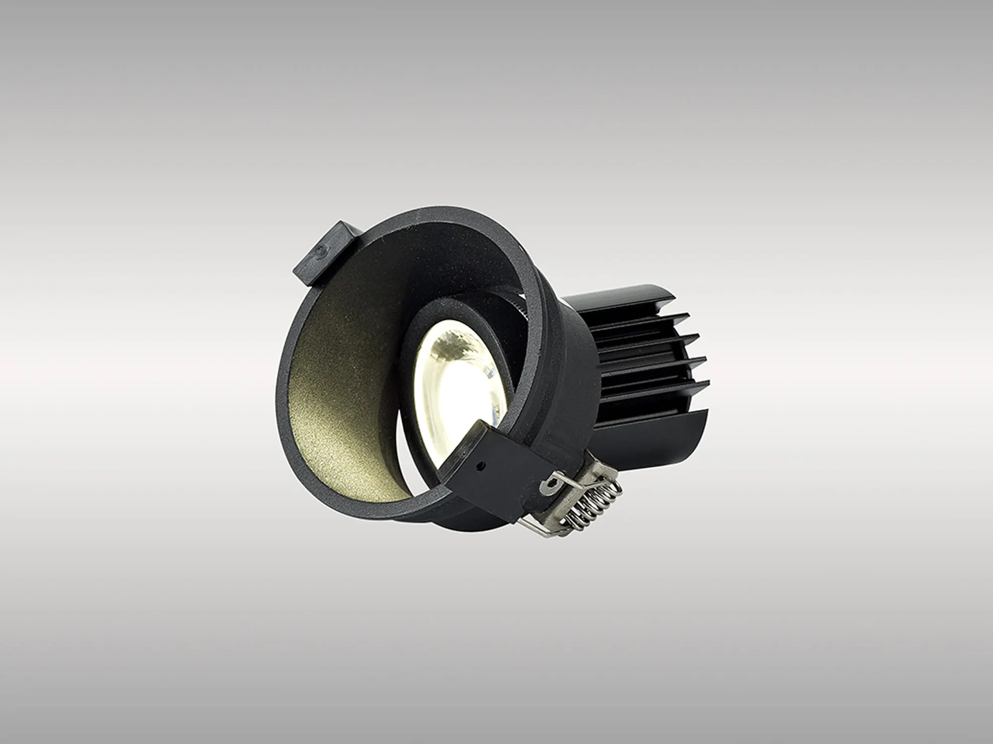 DM201671  Bania A 9 Powered by Tridonic  9W 2700K 770lm 36° CRI>90 LED Engine, 250mA Black Adjustable Recessed Spotlight, IP20